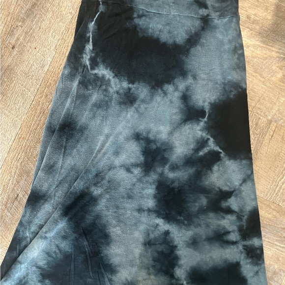 Navy and light blue marbled maxi skirt - Picture 7 of 9